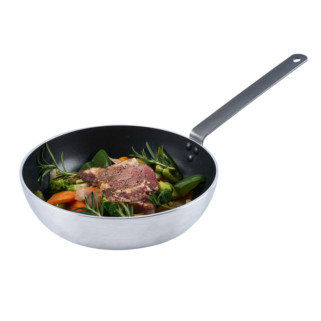Met Lux Aluminum 11" Deep Fry Pan - Non-Stick, Induction Ready, Heavy Duty - 1 count box