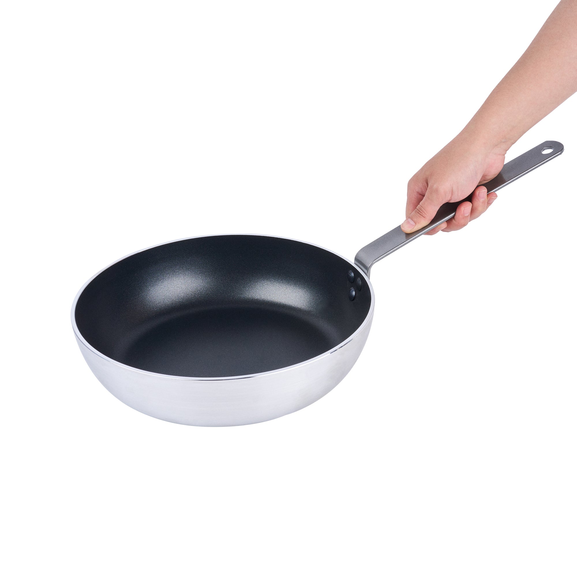 Met Lux Aluminum 11" Deep Fry Pan - Non-Stick, Induction Ready, Heavy Duty - 1 count box