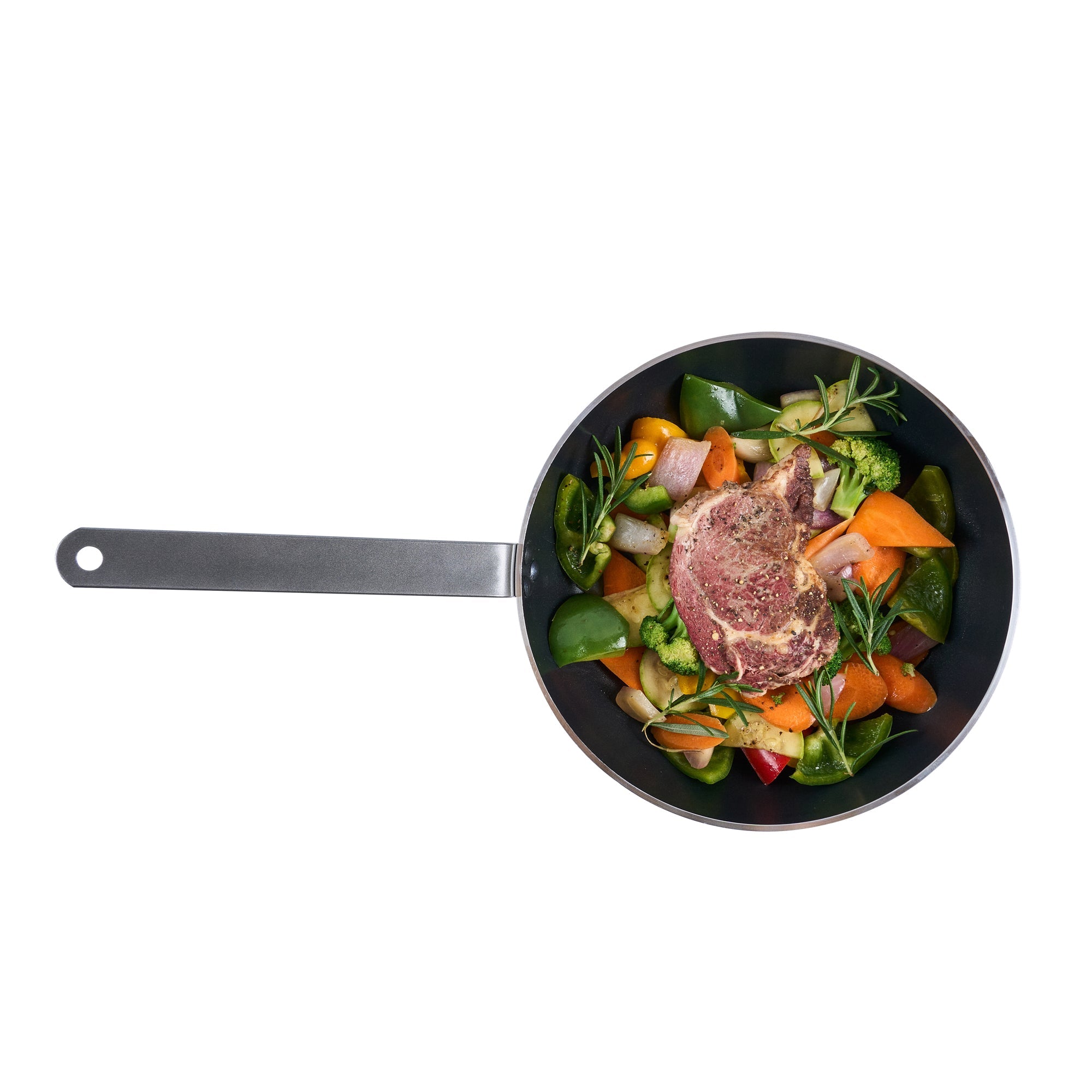 Met Lux Aluminum 11" Deep Fry Pan - Non-Stick, Induction Ready, Heavy Duty - 6 count box