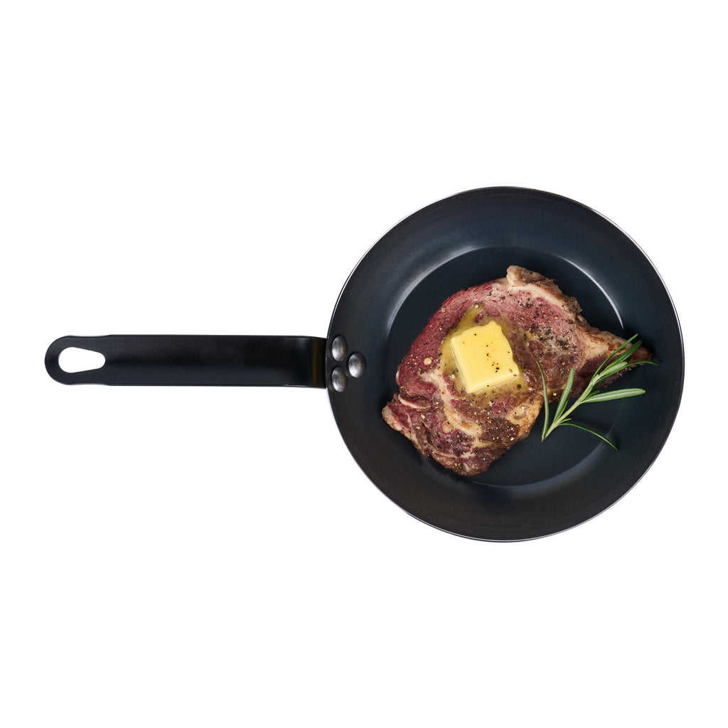 Met Lux Black Carbon Steel 8" Fry Pan - 1 count box
