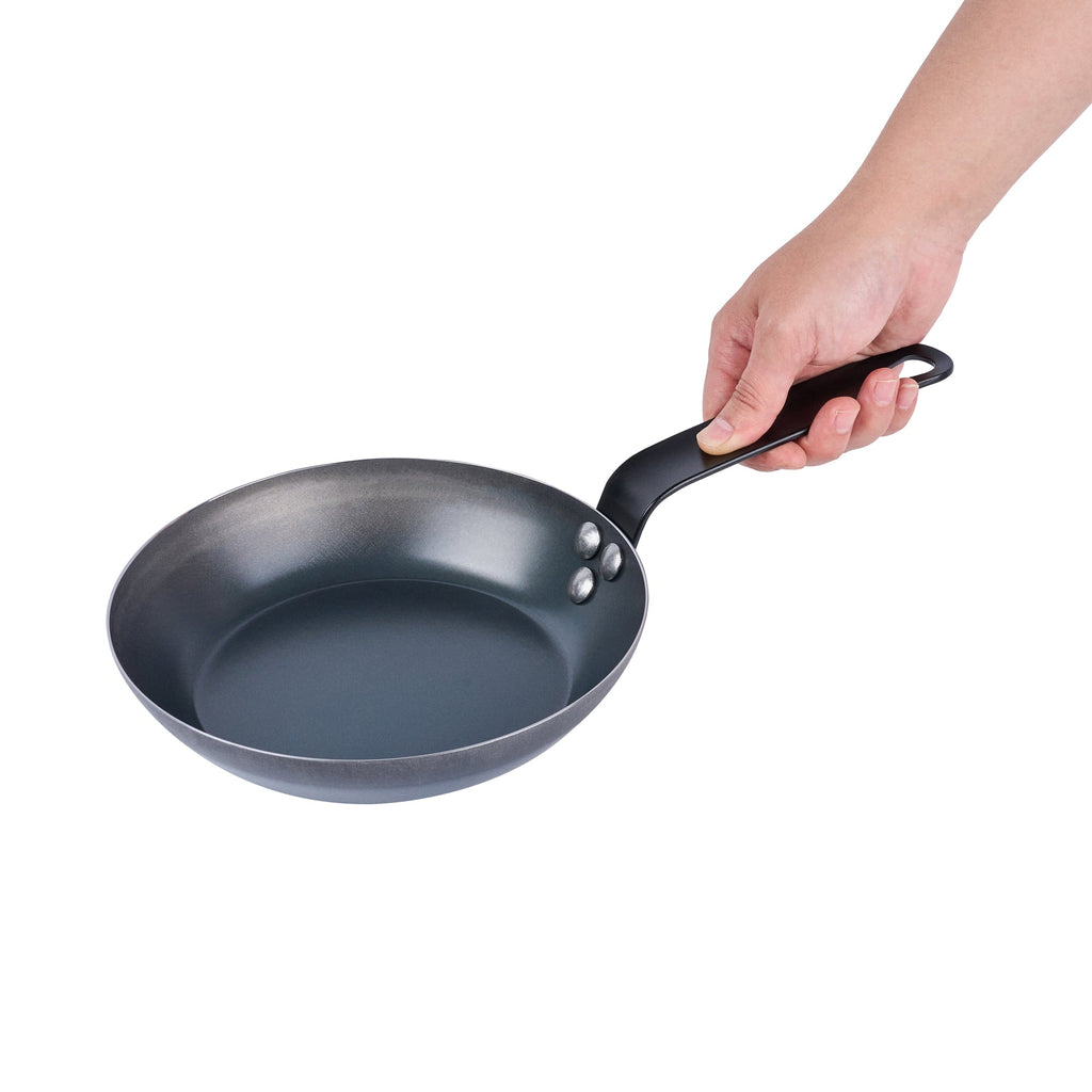 Met Lux Black Carbon Steel 8" Fry Pan - 6 count box