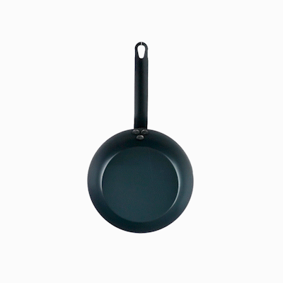 Met Lux Black Carbon Steel 8" Fry Pan - 6 count box