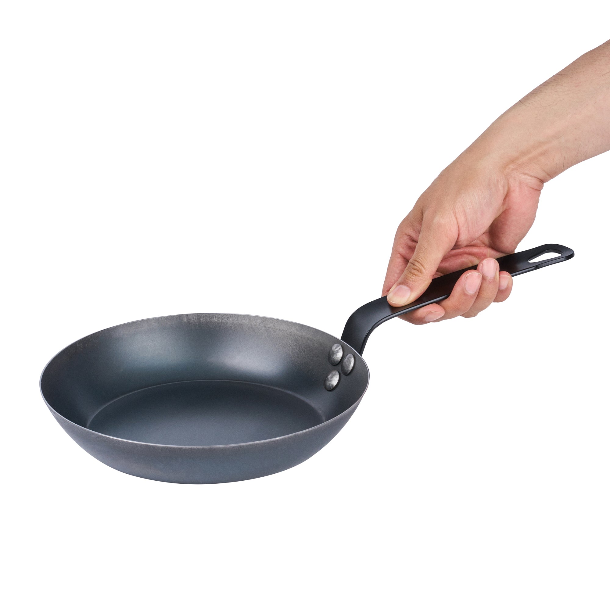Met Lux Black Carbon Steel 9" Fry Pan - 6 count box