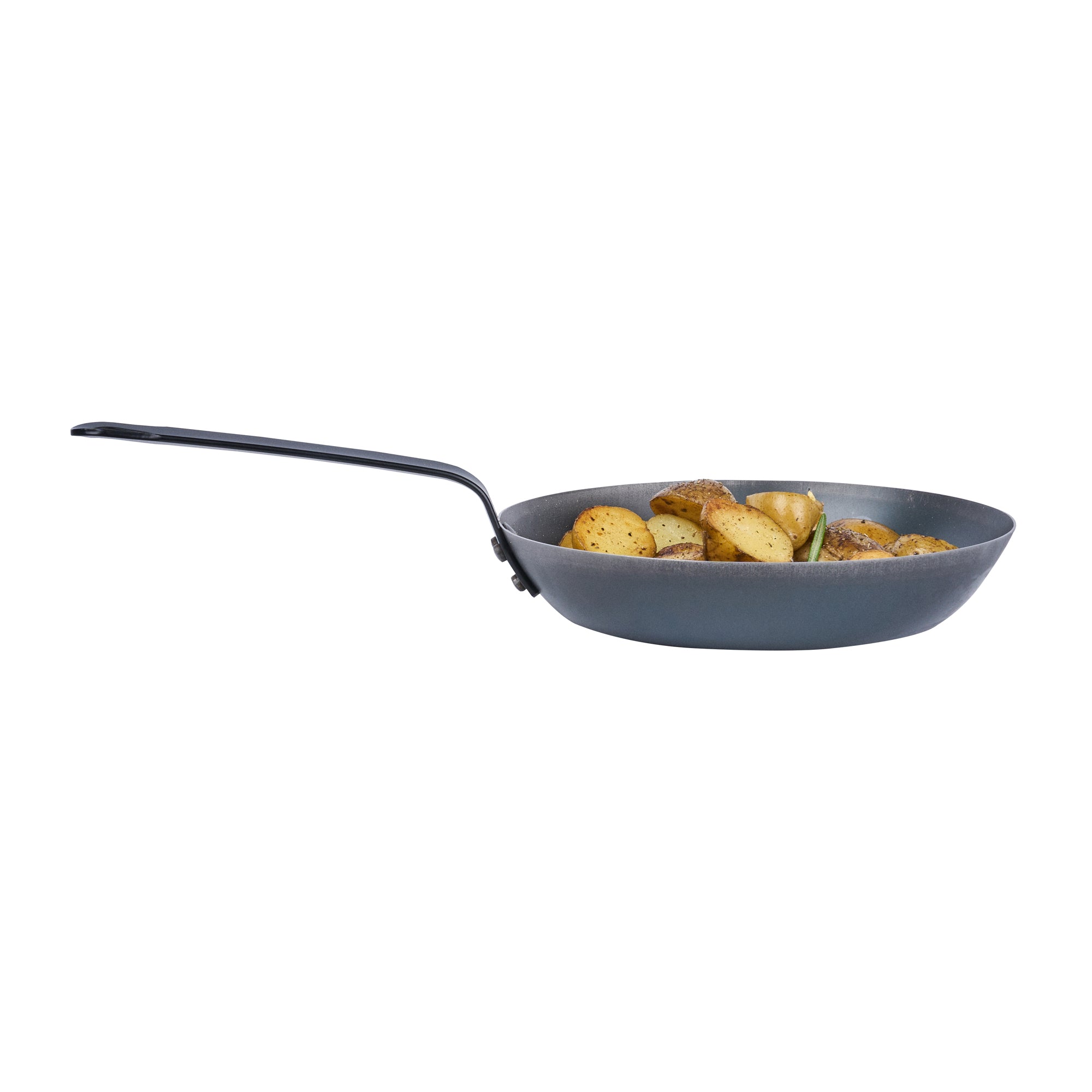 Met Lux Black Carbon Steel 9" Fry Pan - 6 count box