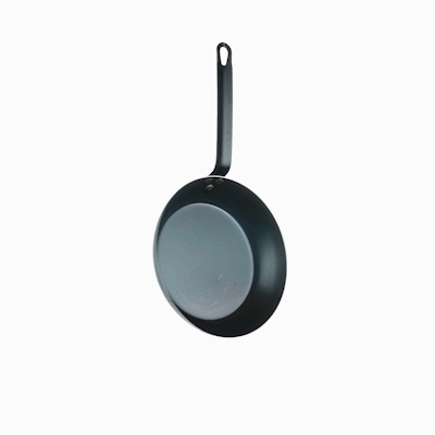 Met Lux Black Carbon Steel 9 1/2" Fry Pan -1 count box