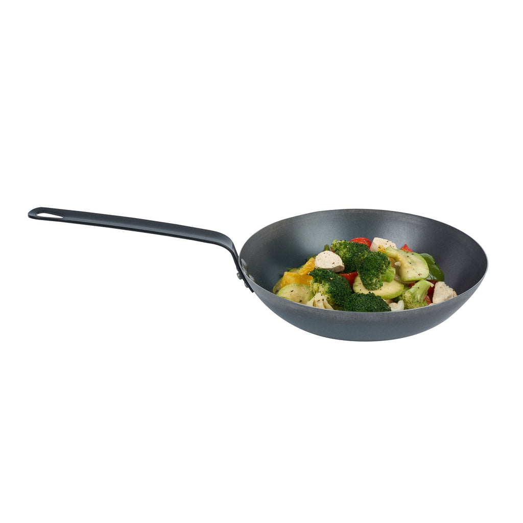 Met Lux Black Carbon Steel 10" Fry Pan - 6 count box