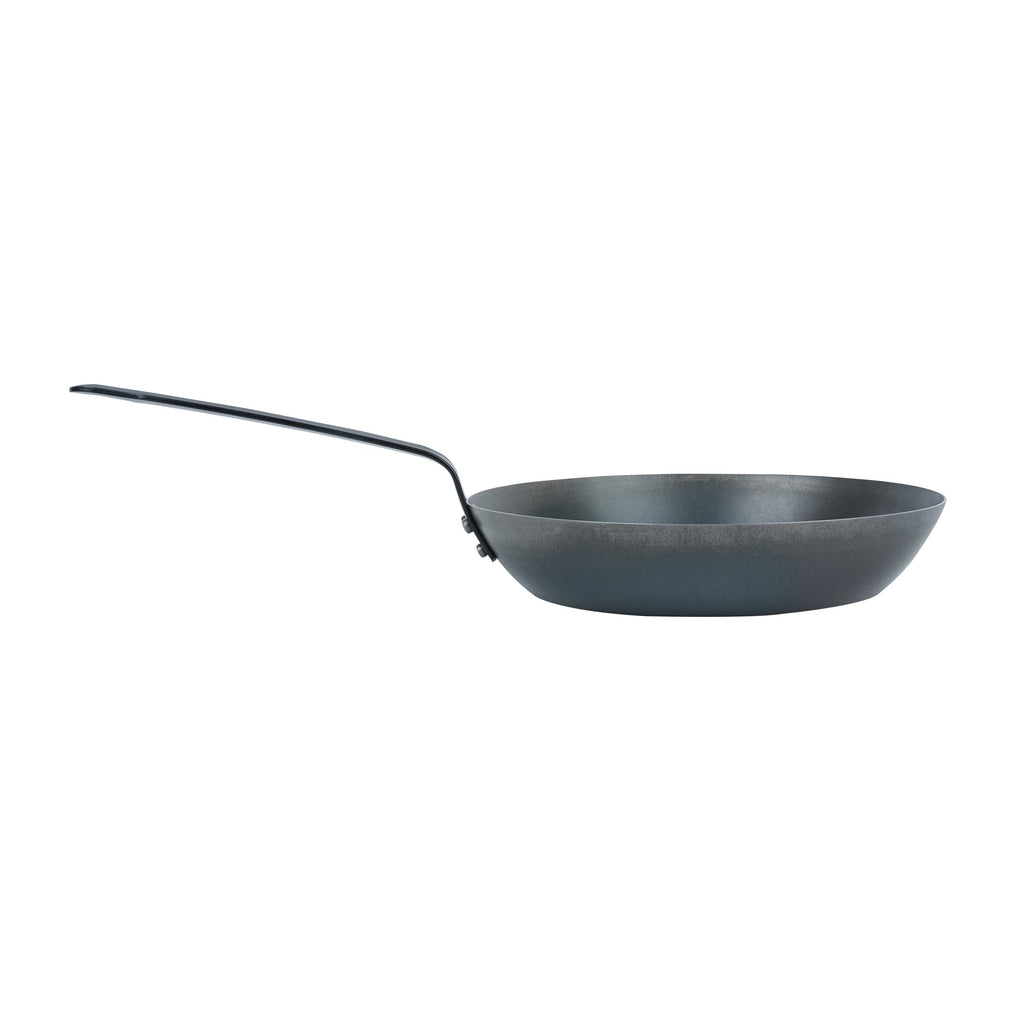 Met Lux Black Carbon Steel 10" Fry Pan - 6 count box