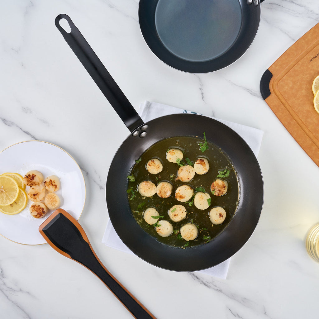 Met Lux Black Carbon Steel 11" Fry Pan - 1 count box
