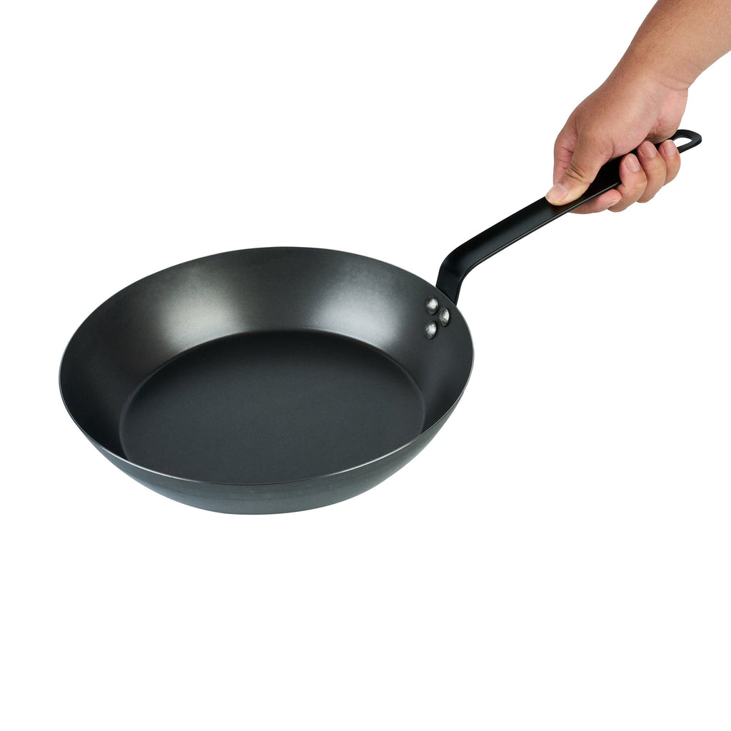 Met Lux Black Carbon Steel 12" Fry Pan - 1 count box