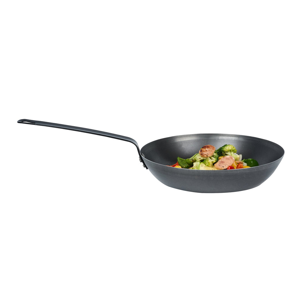 Met Lux Black Carbon Steel 12" Fry Pan - 1 count box