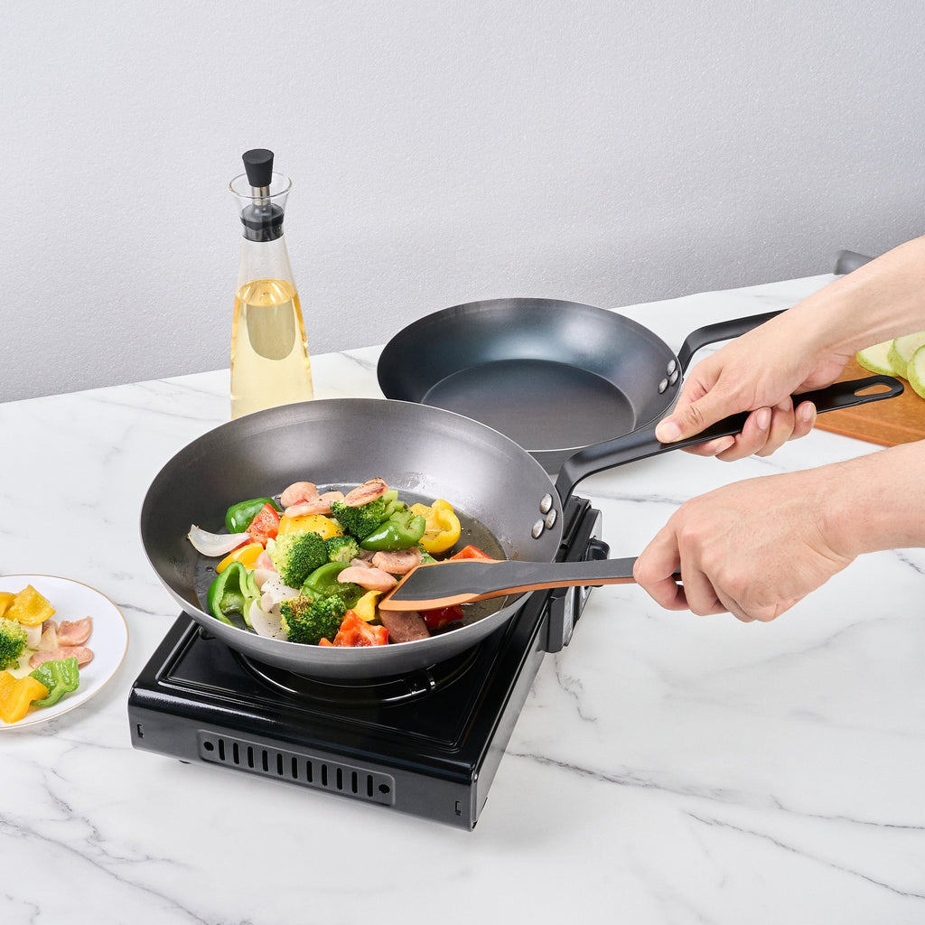 Met Lux Black Carbon Steel 12" Fry Pan - 1 count box