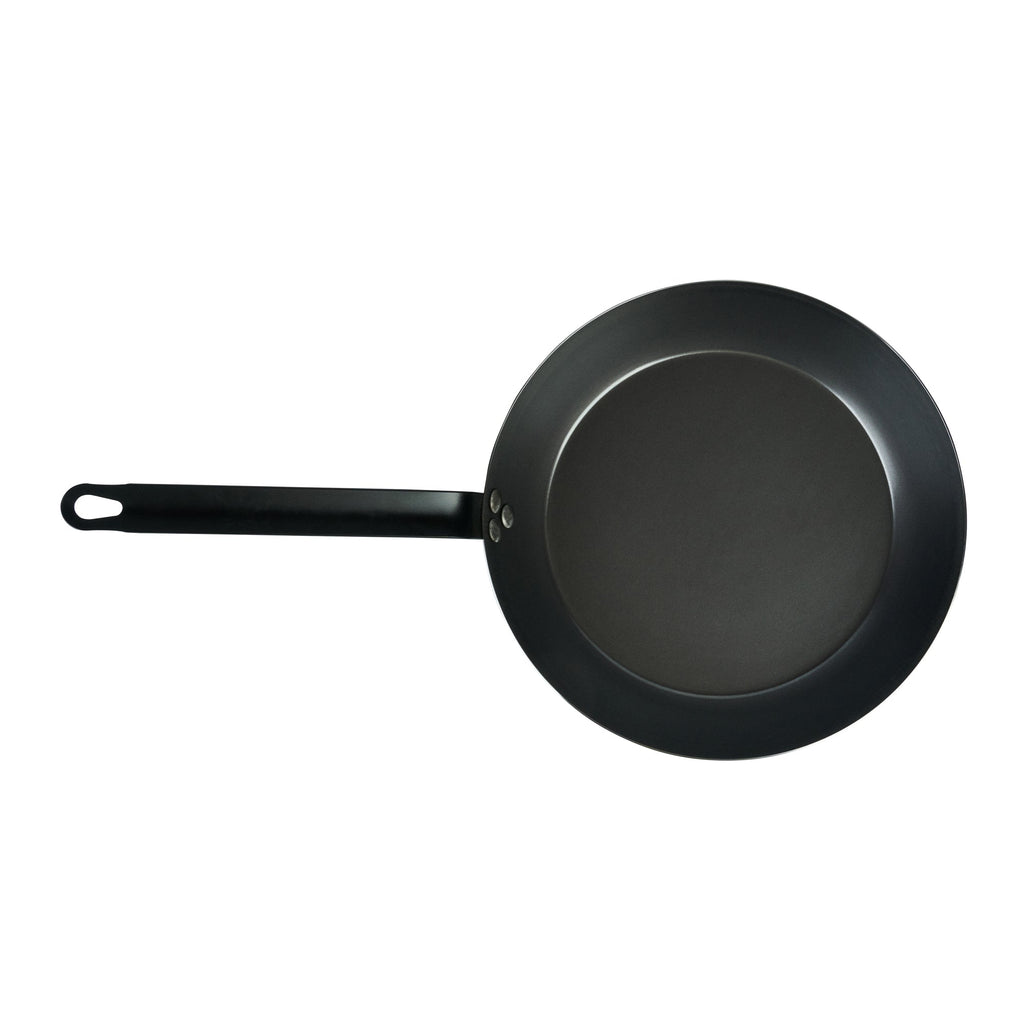 Met Lux Black Carbon Steel 12" Fry Pan - 6 count box