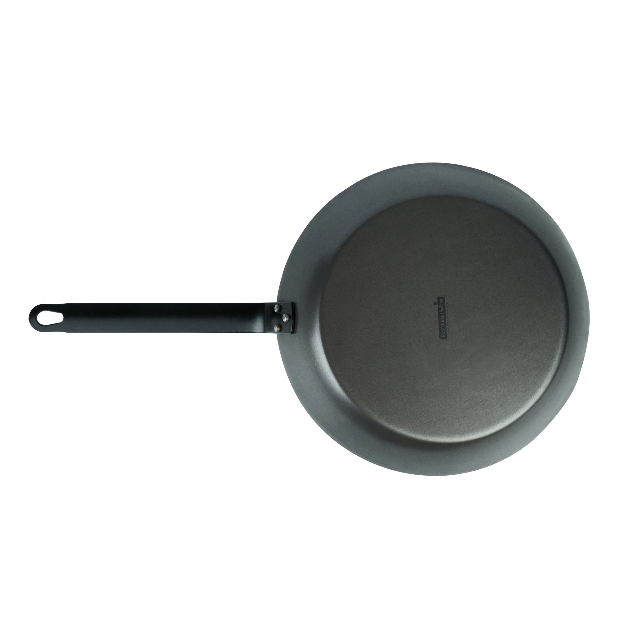 Met Lux Black Carbon Steel 12" Fry Pan - 6 count box