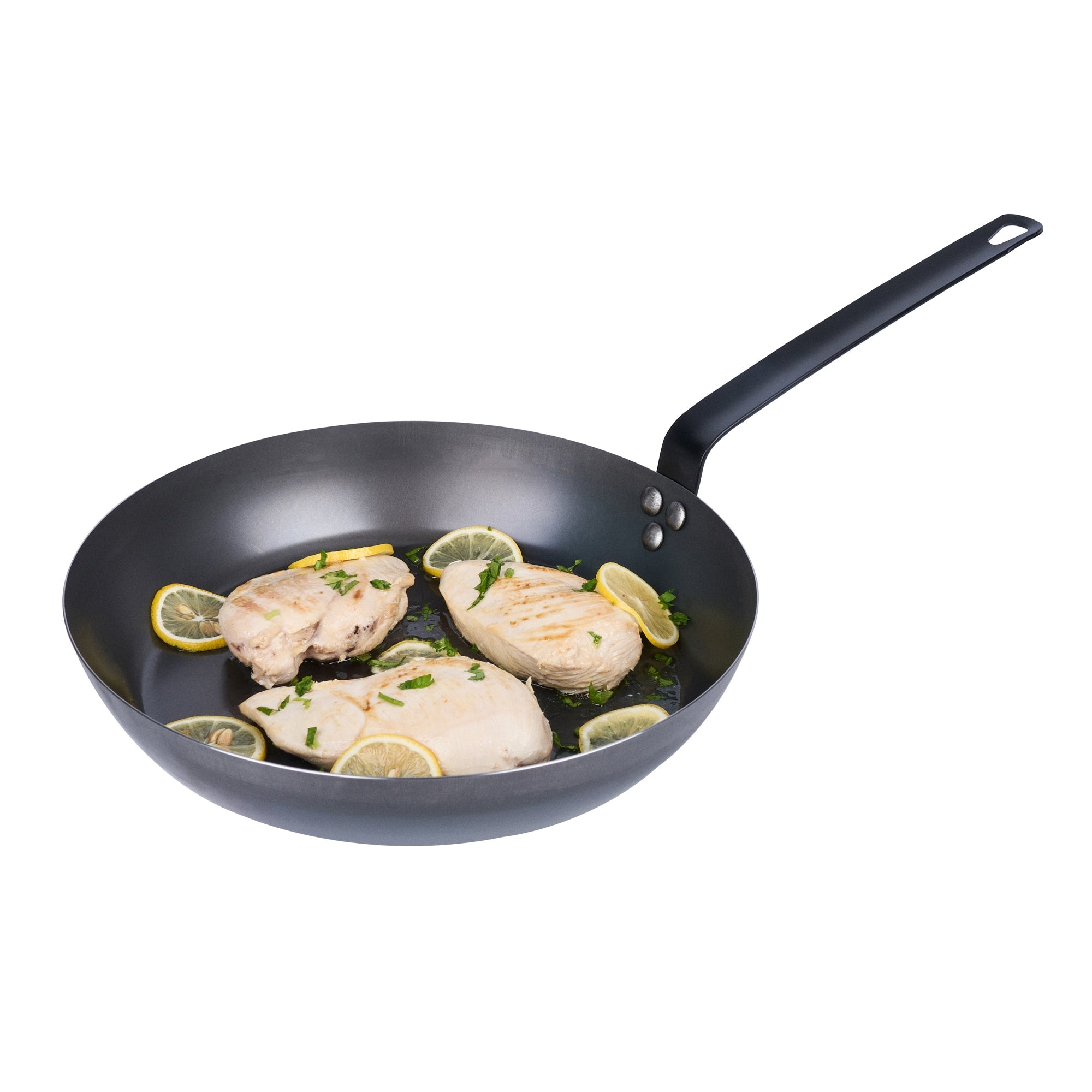 Met Lux Black Carbon Steel 13" Fry Pan - 1 count box