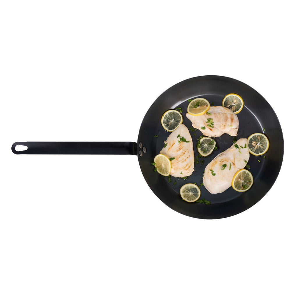 Met Lux Black Carbon Steel 13" Fry Pan - 1 count box