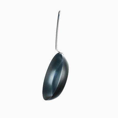 Met Lux Black Carbon Steel 13" Fry Pan - 6 count box