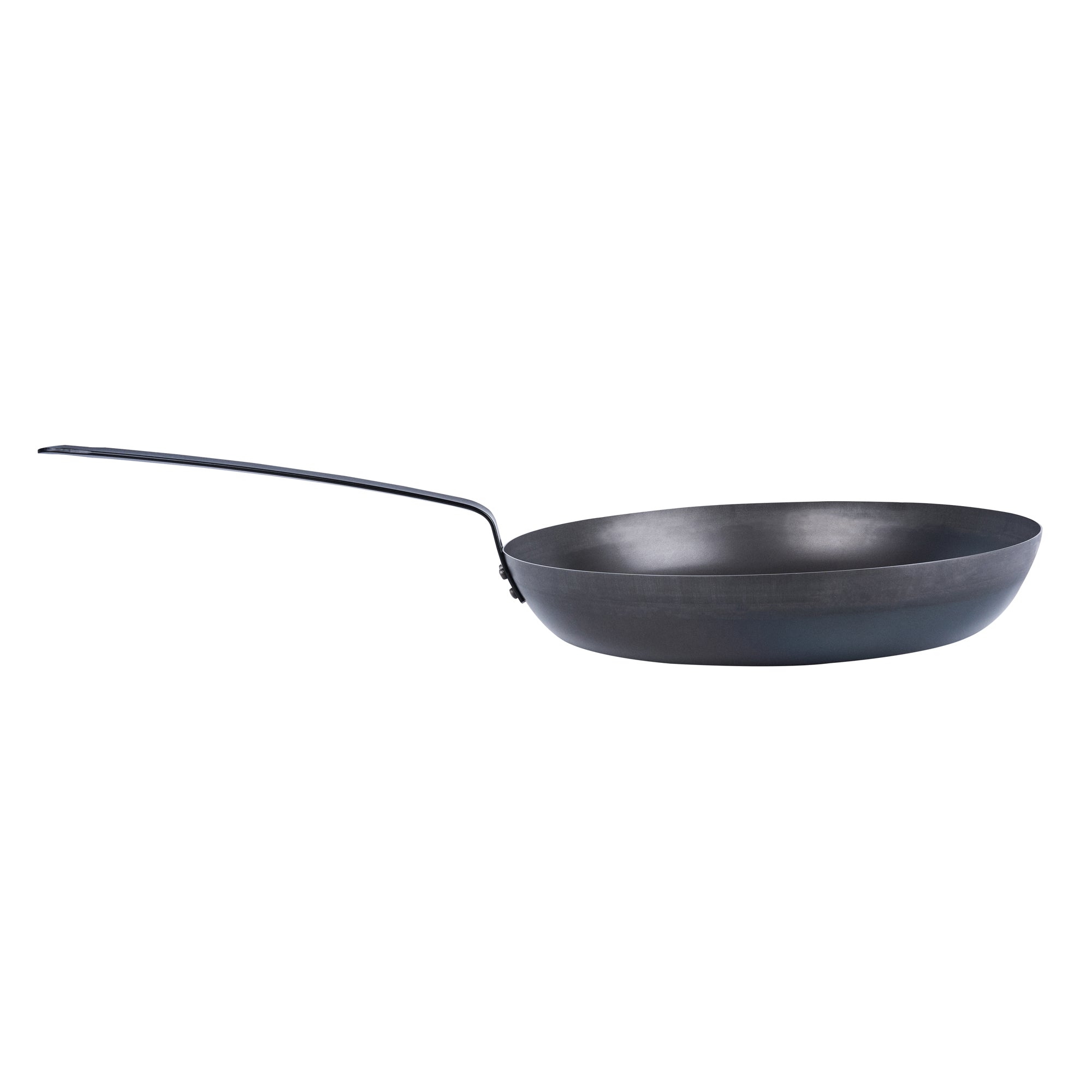 Met Lux Black Carbon Steel 14" Fry Pan - 6 count box