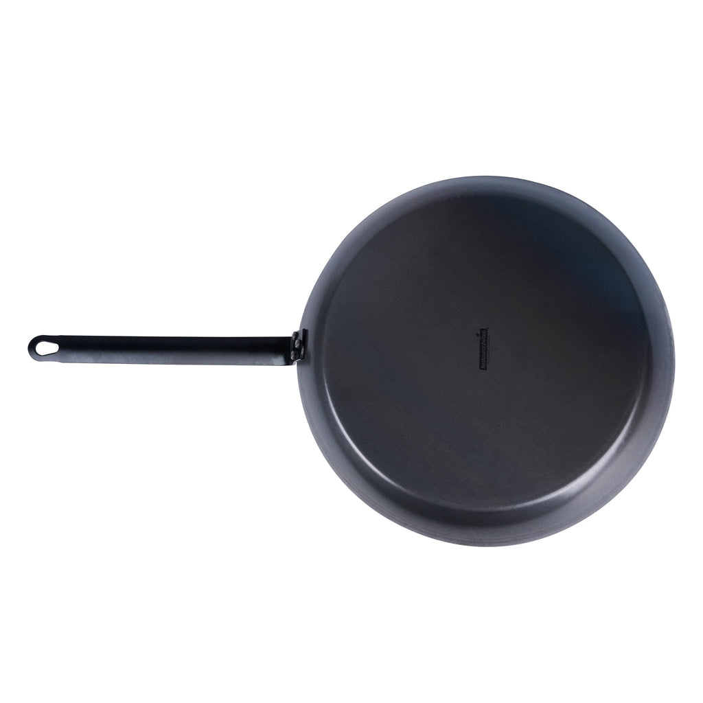 Met Lux Black Carbon Steel 14" Fry Pan - 6 count box