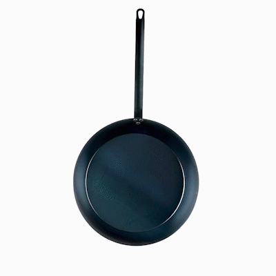 Met Lux Black Carbon Steel 16" Fry Pan - 1 count box