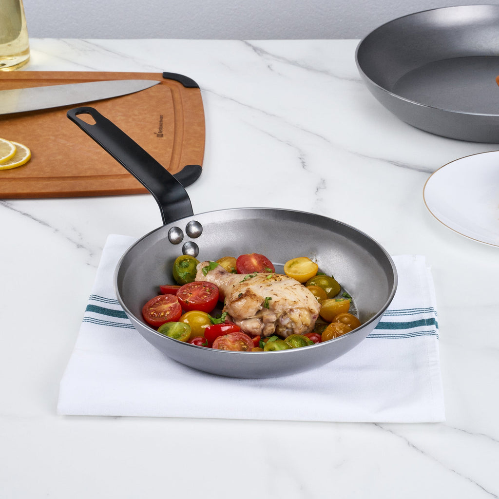 Met Lux Carbon Steel 9" Fry Pan - 1 count box