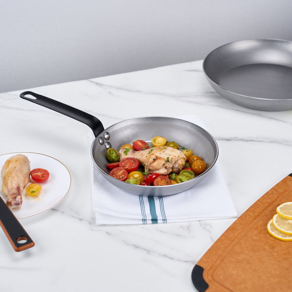 Met Lux Carbon Steel 9" Fry Pan - 6 count box