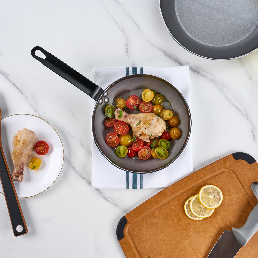 Met Lux Carbon Steel 9" Fry Pan - 6 count box