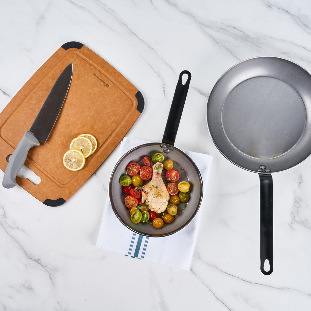 Met Lux Carbon Steel 9" Fry Pan - 6 count box