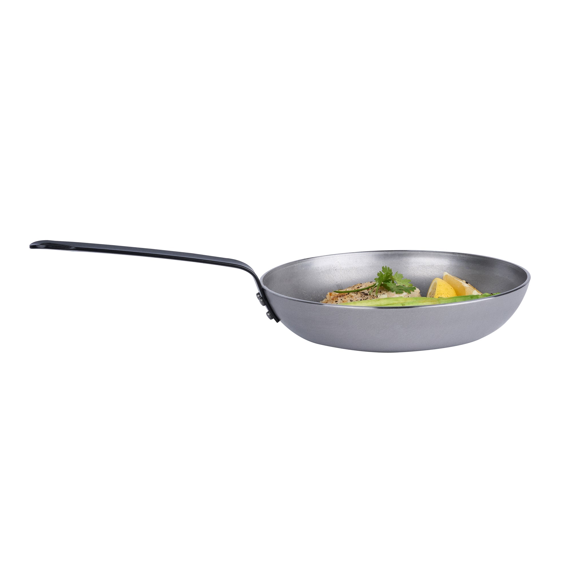 Met Lux Carbon Steel 9 1/2" Fry Pan - 6 count box