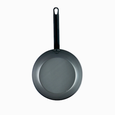 Met Lux Carbon Steel 9 1/2" Fry Pan - 6 count box