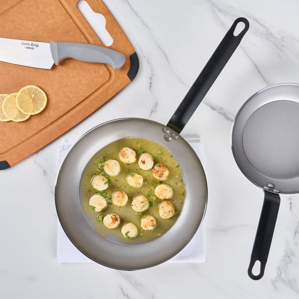 Met Lux Carbon Steel 11" Fry Pan - 6 count box