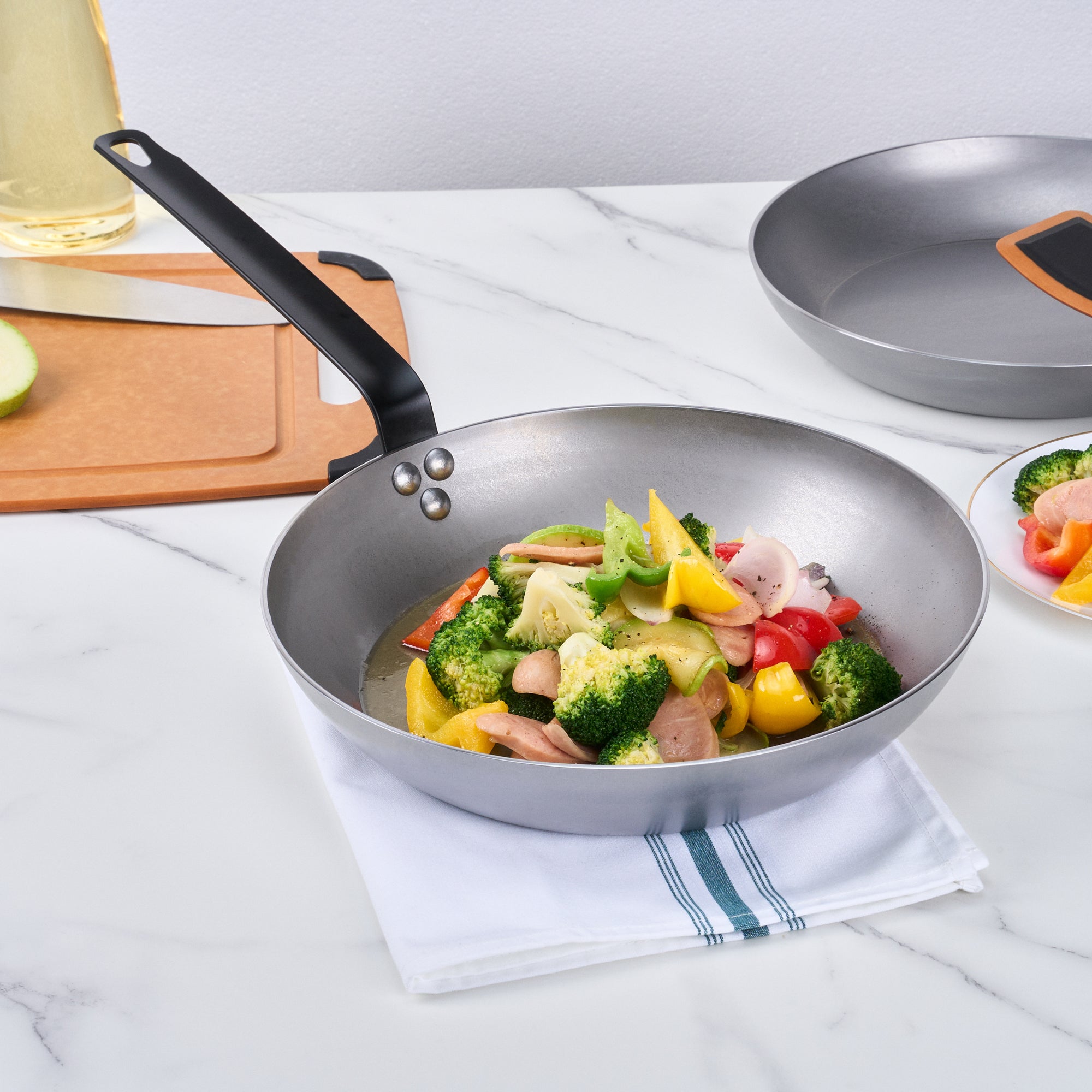 Met Lux Carbon Steel 12" Fry Pan - 6 count box