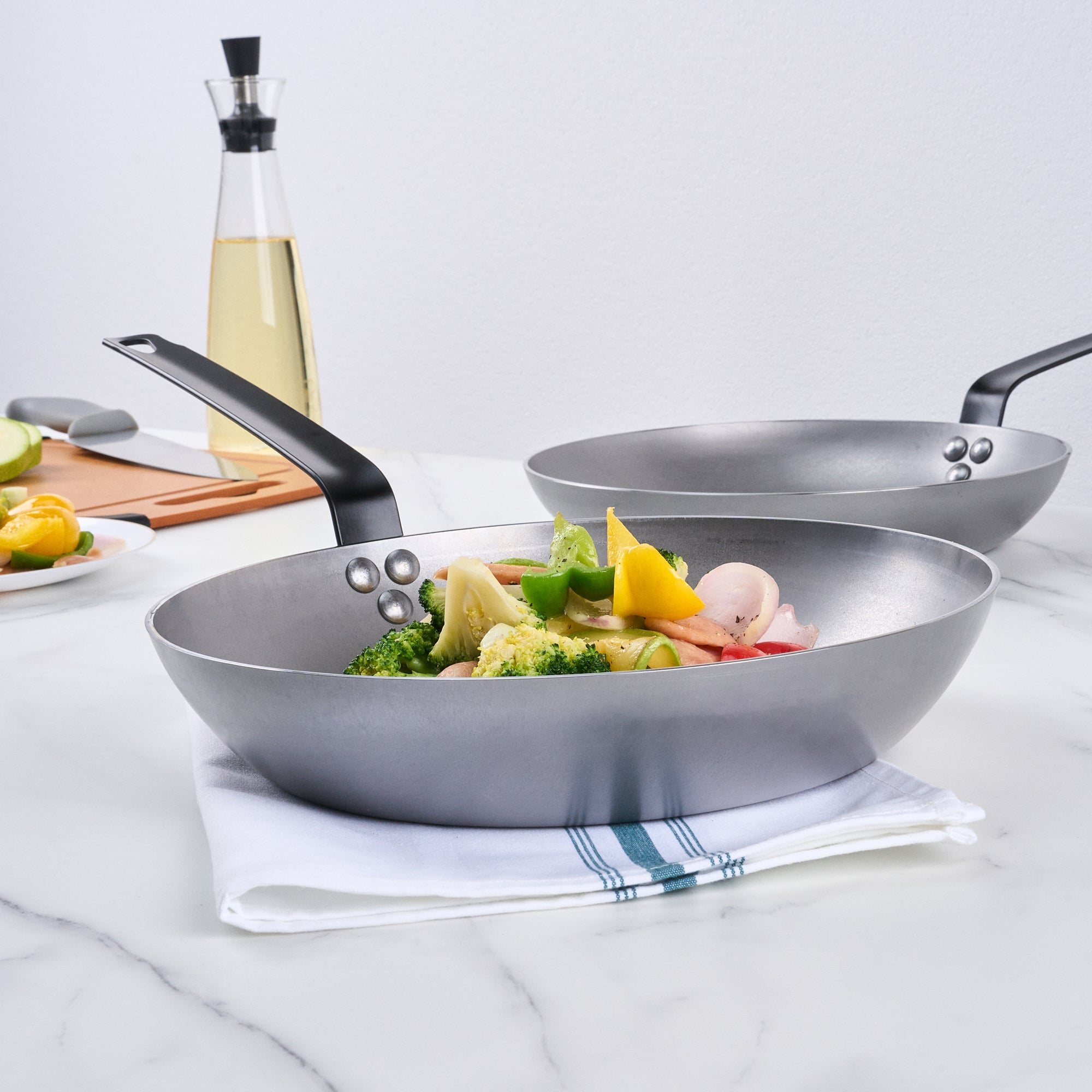 Met Lux Carbon Steel 12" Fry Pan - 6 count box
