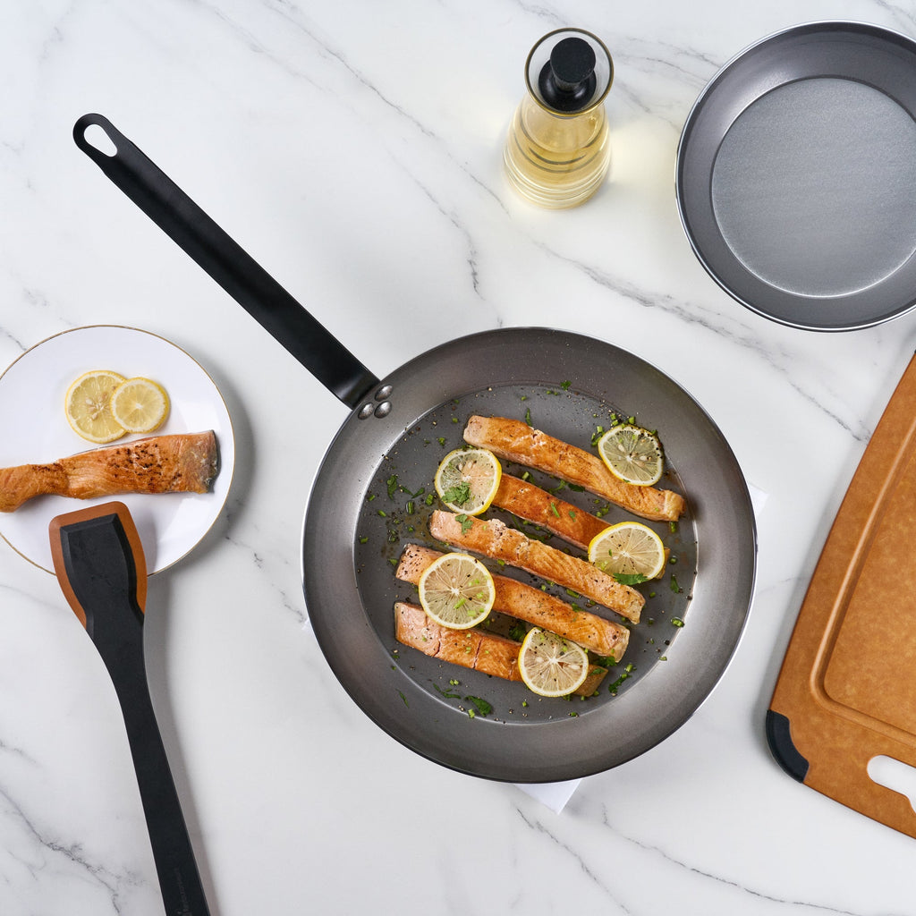 Met Lux Carbon Steel 13" Fry Pan - 1 count box