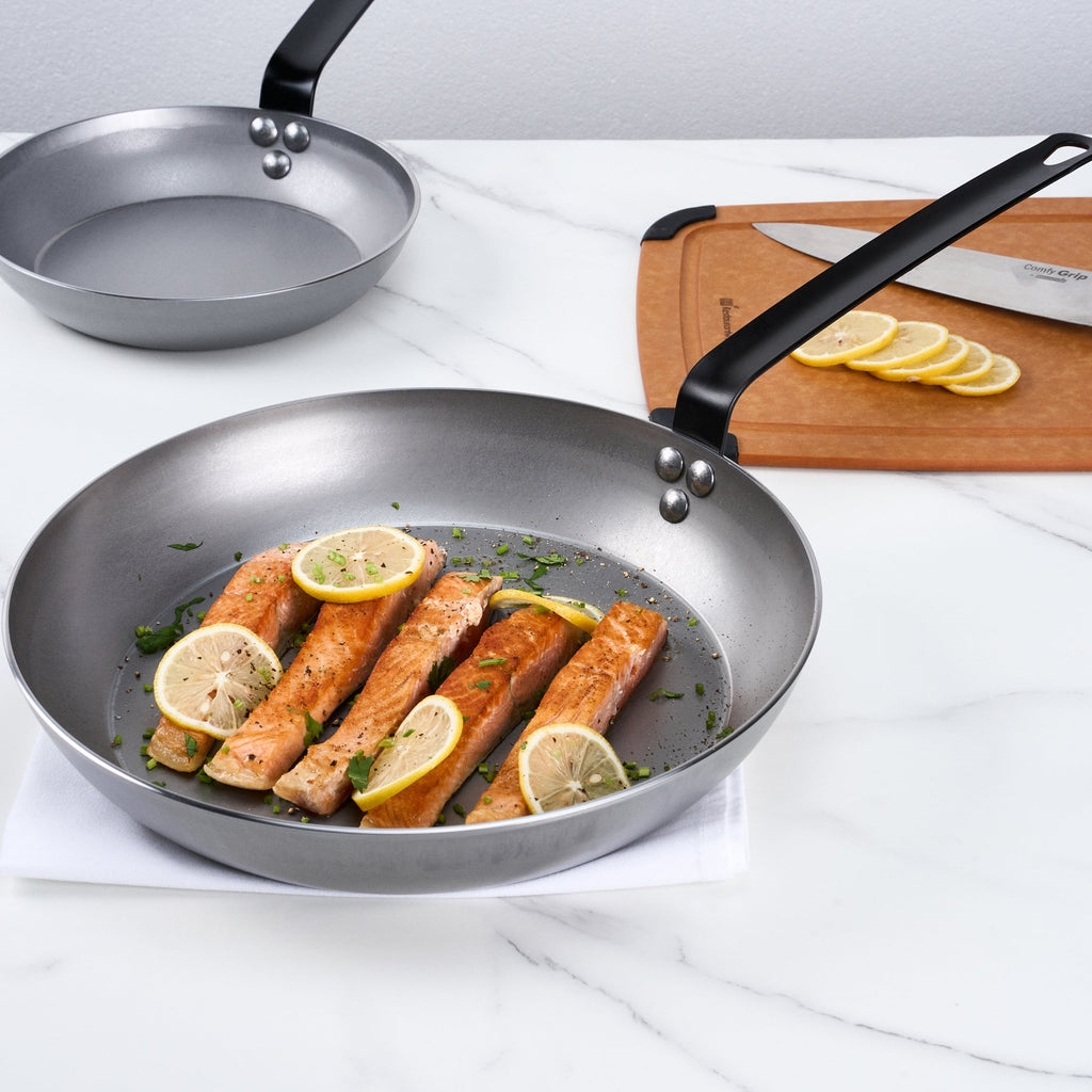 Met Lux Carbon Steel 13" Fry Pan - 6 count box