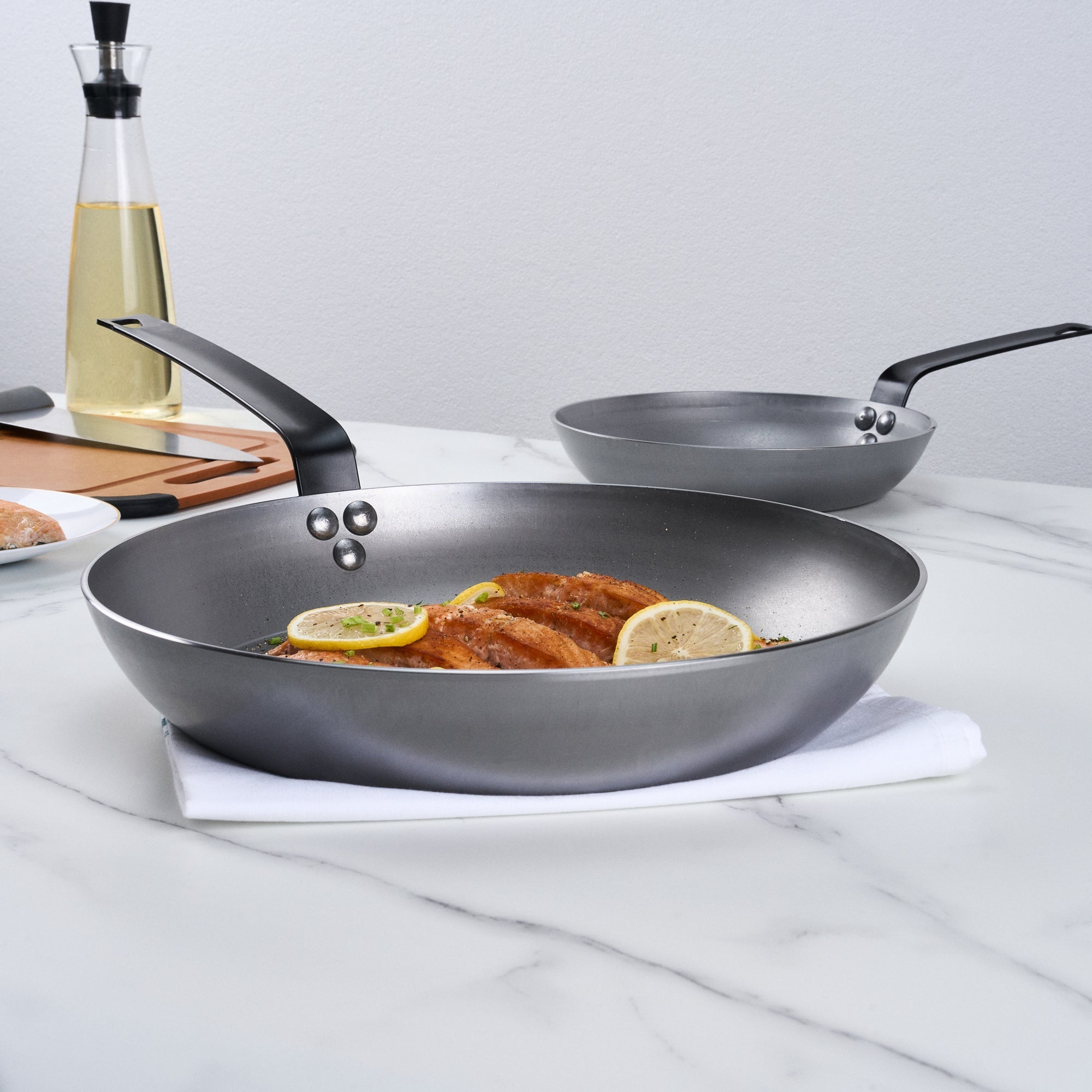 Met Lux Carbon Steel 13" Fry Pan - 6 count box