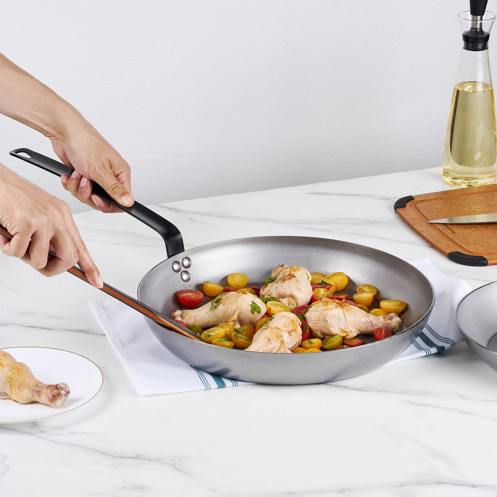 Met Lux Carbon Steel 14" Fry Pan - 6 count box