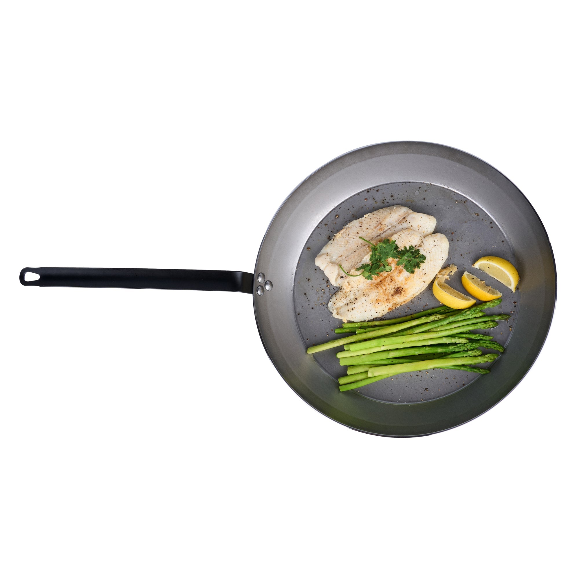 Met Lux Carbon Steel 16" Fry Pan - 1 count box