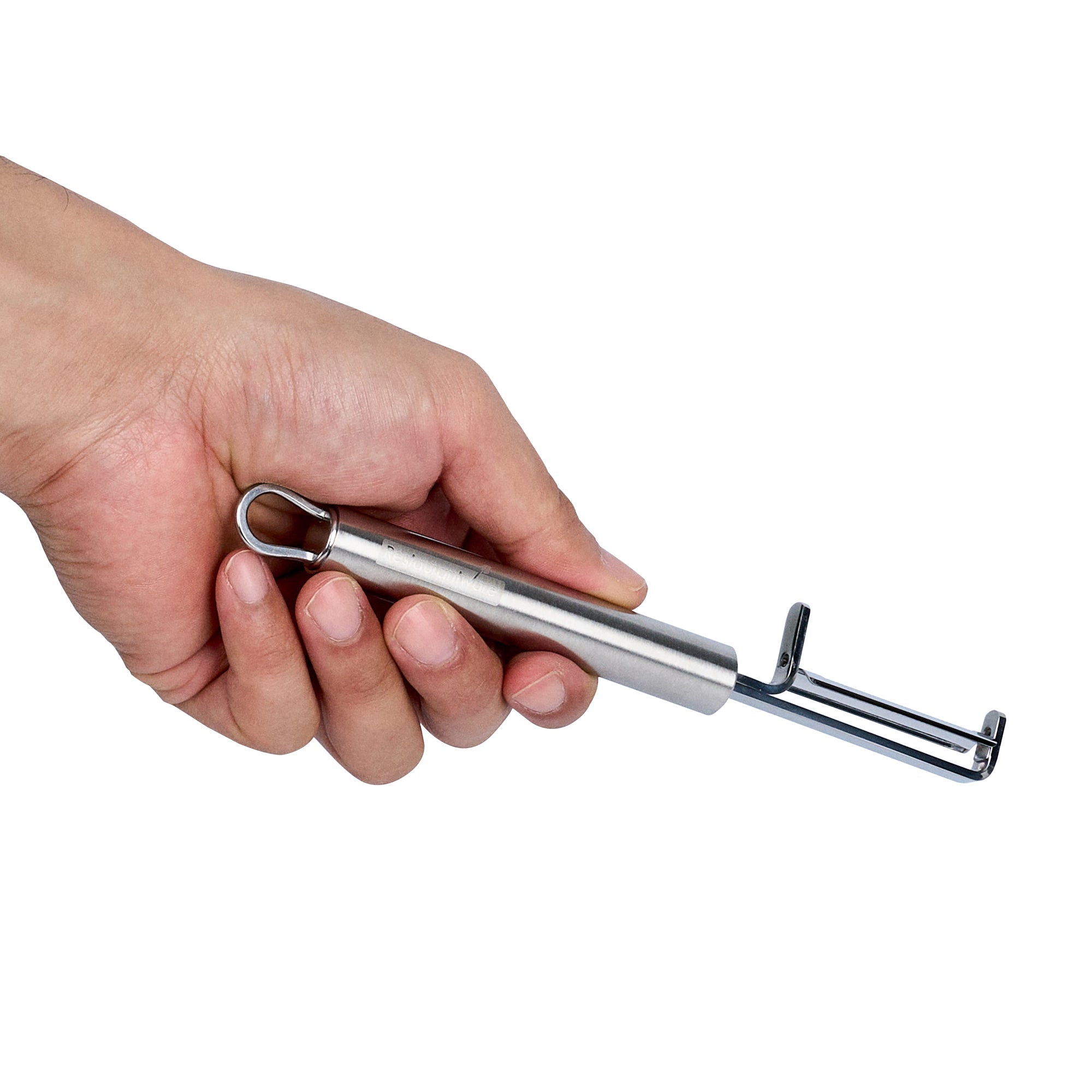 German Standard Stainless Steel Straight Vegetable Peeler - Serrated Straight Blade - 7 1/2'' - 1 count box
