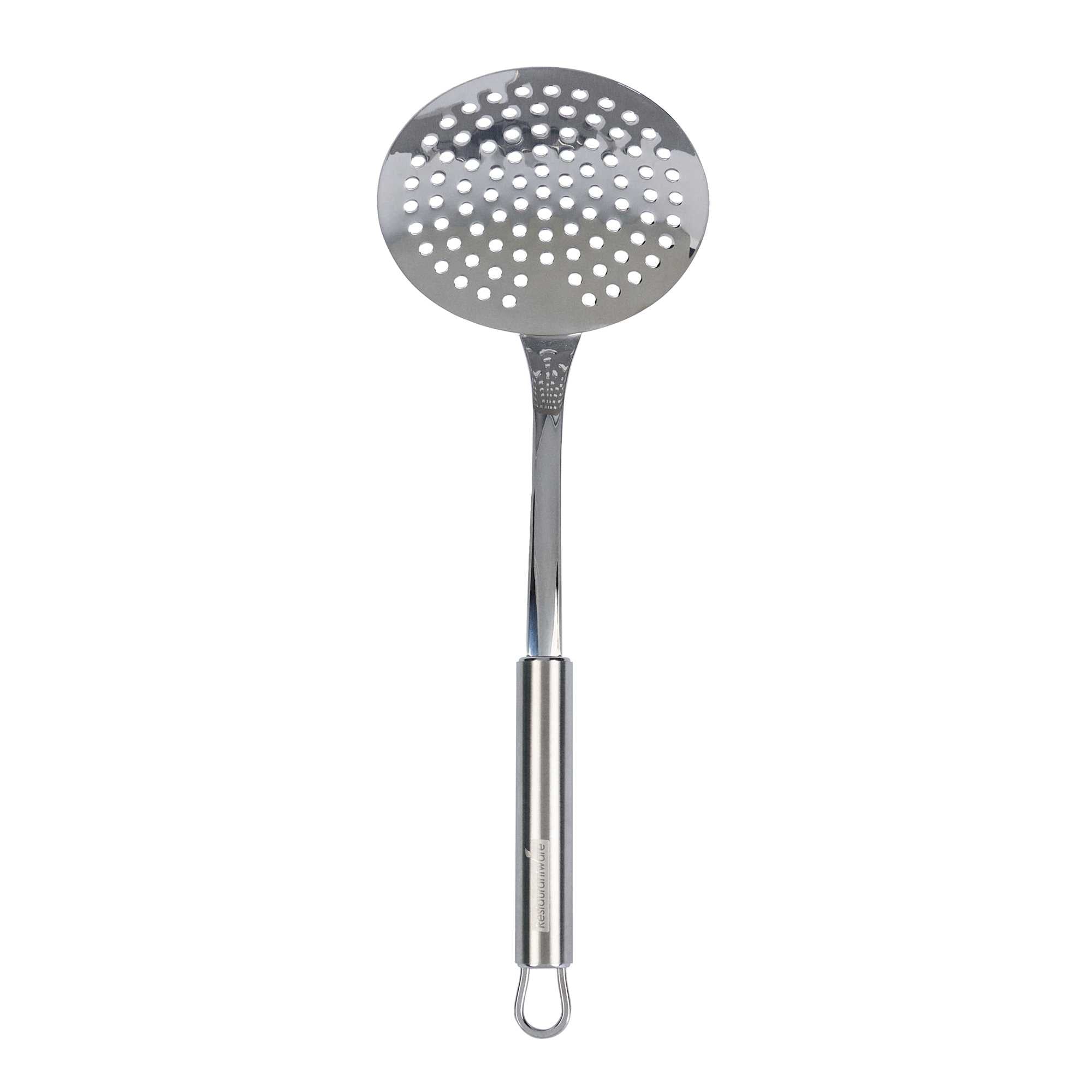 German Standard Stainless Steel Skimmer - 12'' x 4 1/4'' - 36 count box
