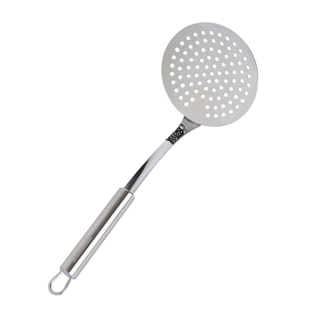 German Standard Stainless Steel Skimmer - 12'' x 4 1/4'' - 36 count box