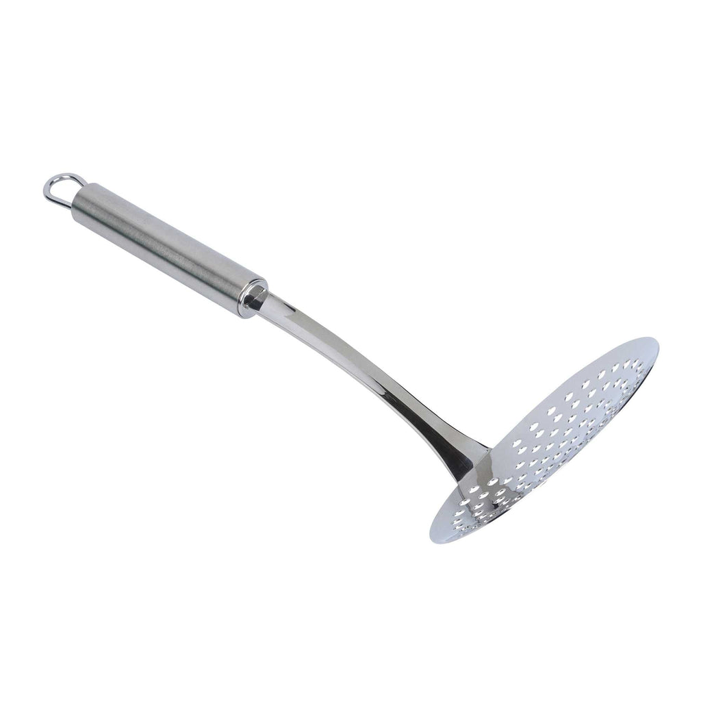 German Standard Stainless Steel Skimmer - 12'' x 4 1/4'' - 6 count box