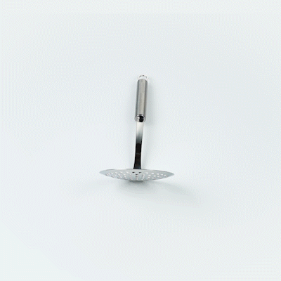 German Standard Stainless Steel Skimmer - 12'' x 4 1/4'' - 1 count box