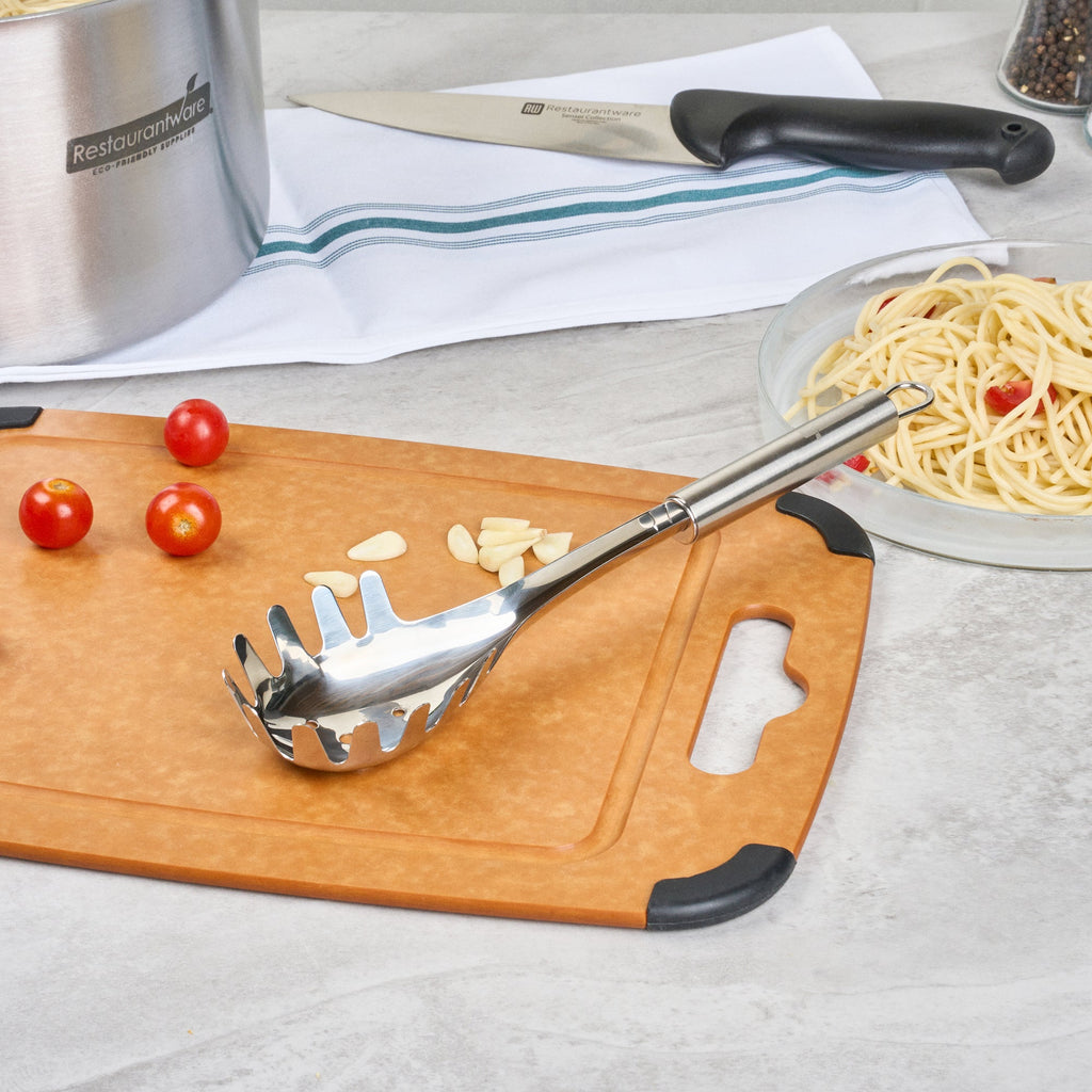 German Standard Stainless Steel Pasta Fork - 12 1/2'' x 2 3/4'' x 1 1/2'' - 1 count box
