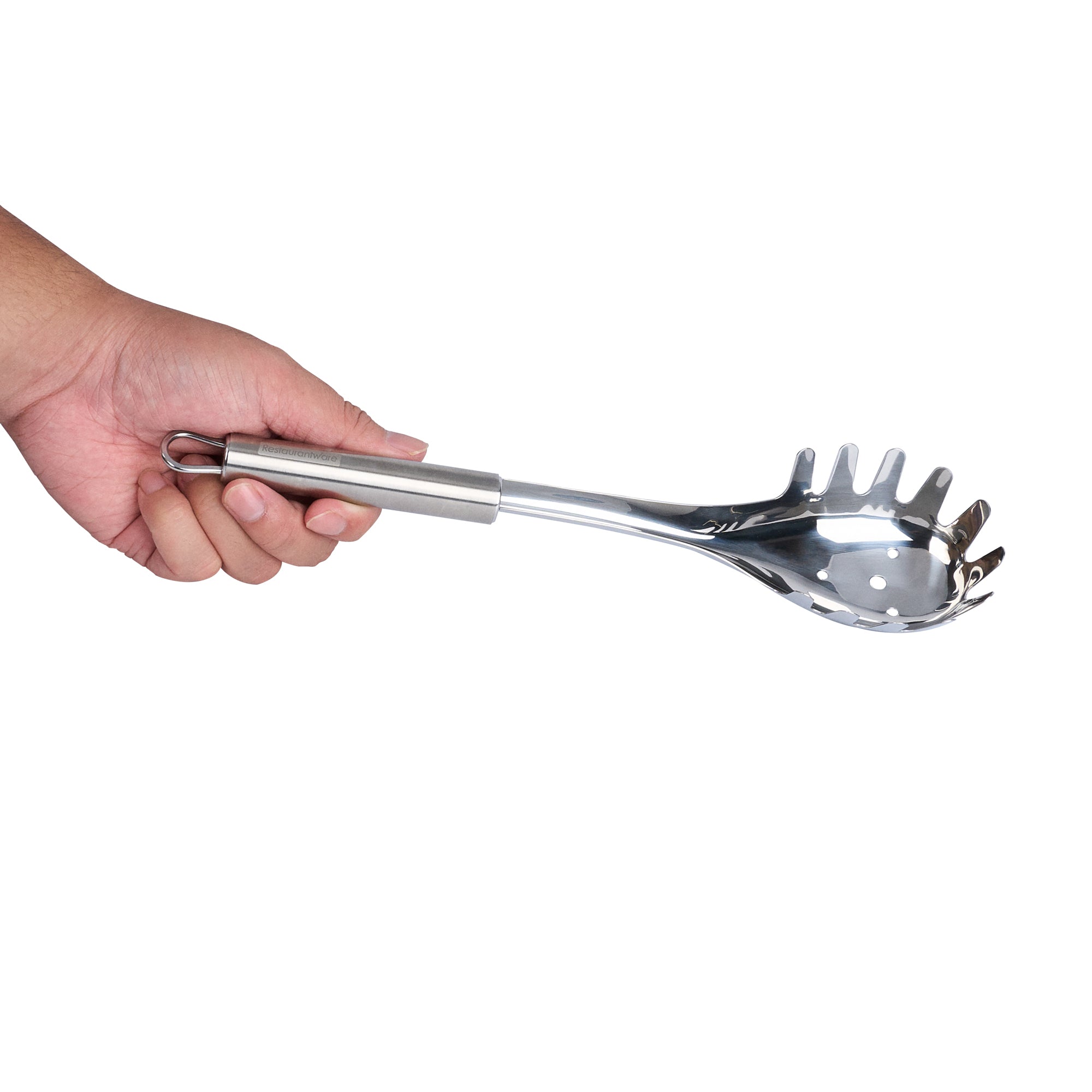 German Standard Stainless Steel Pasta Fork - 12 1/2'' x 2 3/4'' x 1 1/2'' - 6 count box