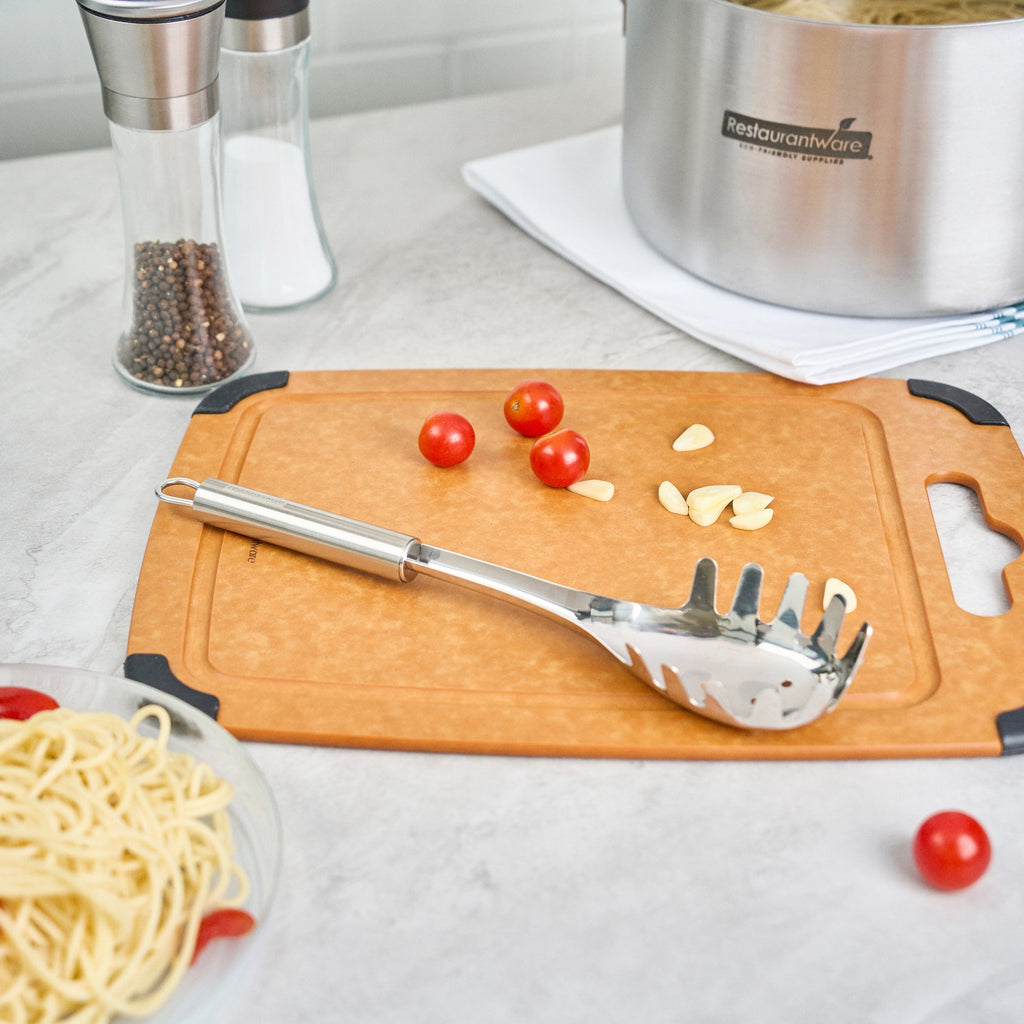 German Standard Stainless Steel Pasta Fork - 12 1/2'' x 2 3/4'' x 1 1/2'' - 6 count box