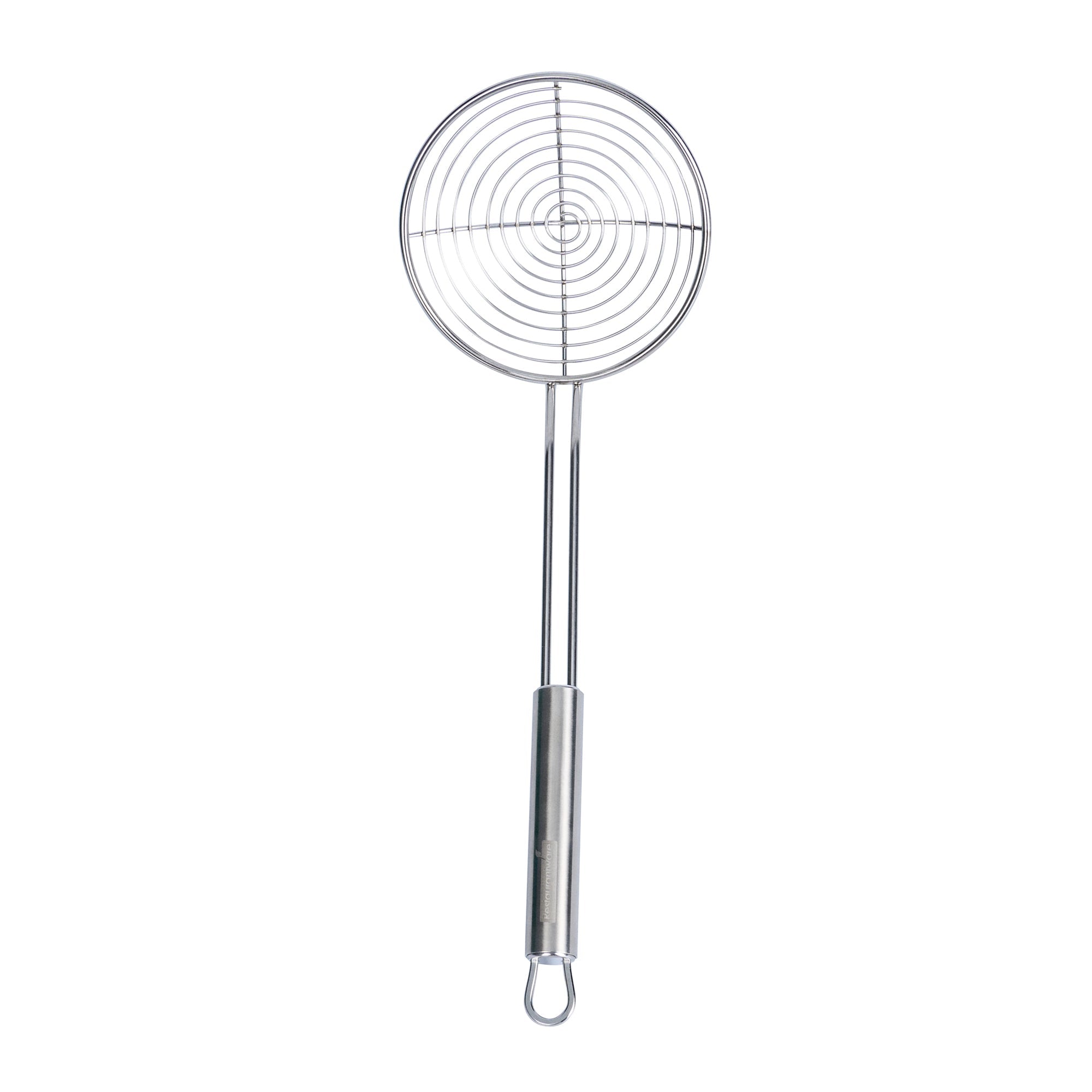 German Standard Stainless Steel Spiral Wire Skimmer - 14'' x 4 3/4'' - 6 count box