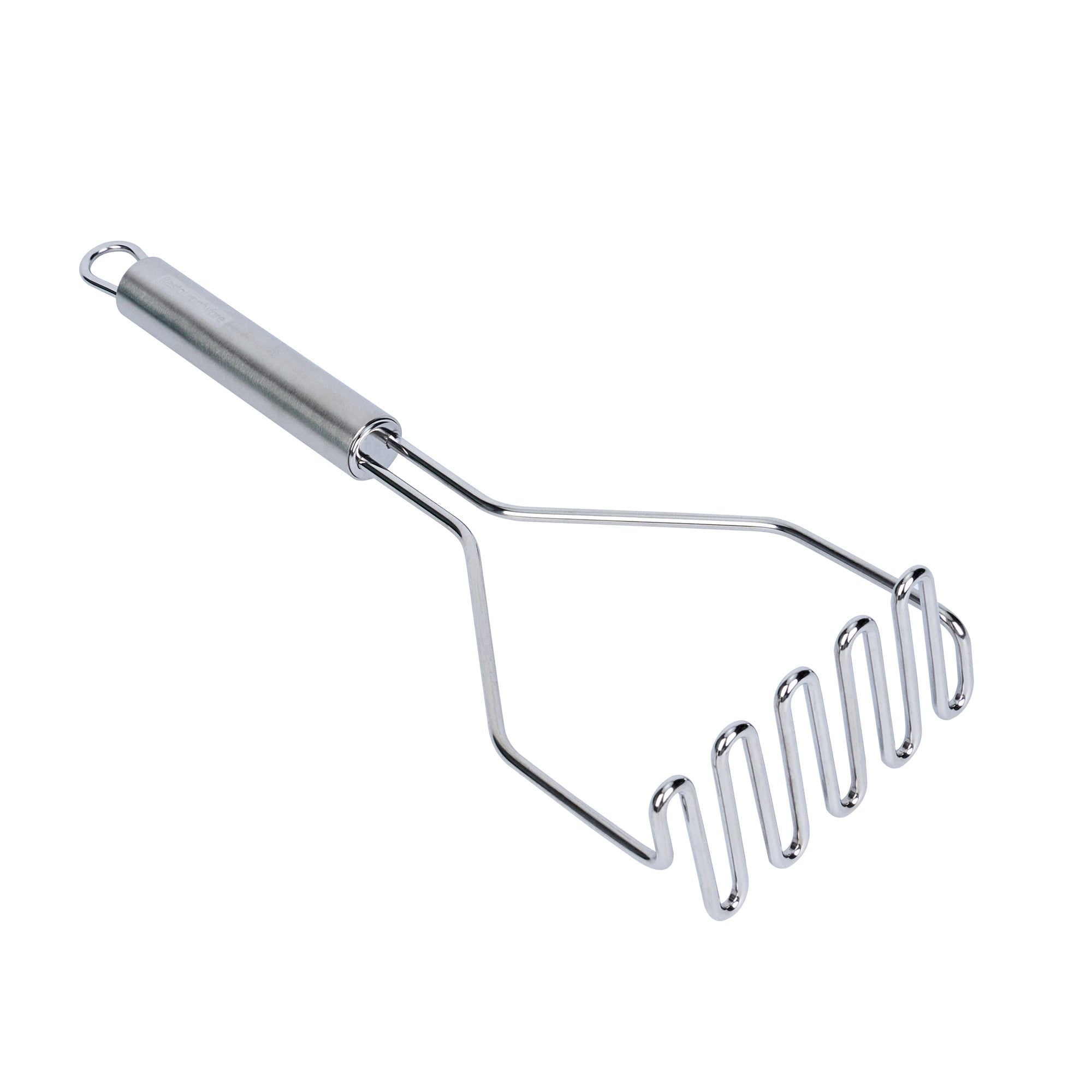 German Standard Stainless Steel Square-Faced Potato / Bean Masher - 11'' - 24 count box