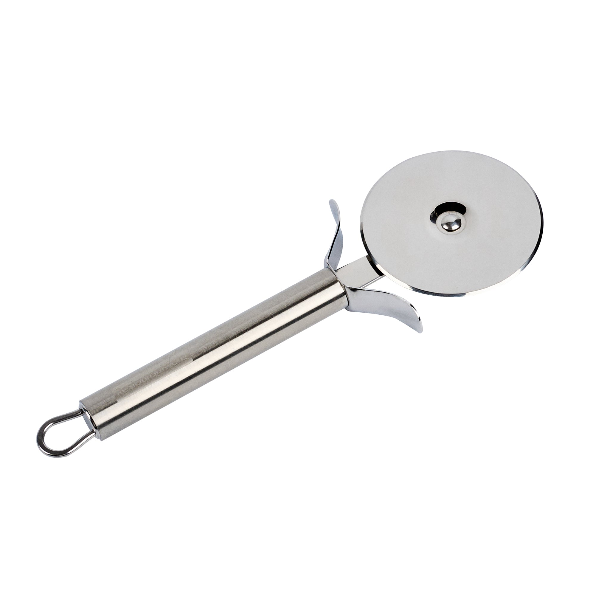 German Standard Stainless Steel Pizza Wheel - with Finger Guard - 7 3/4'' x 2 1/2'' - 24 count box