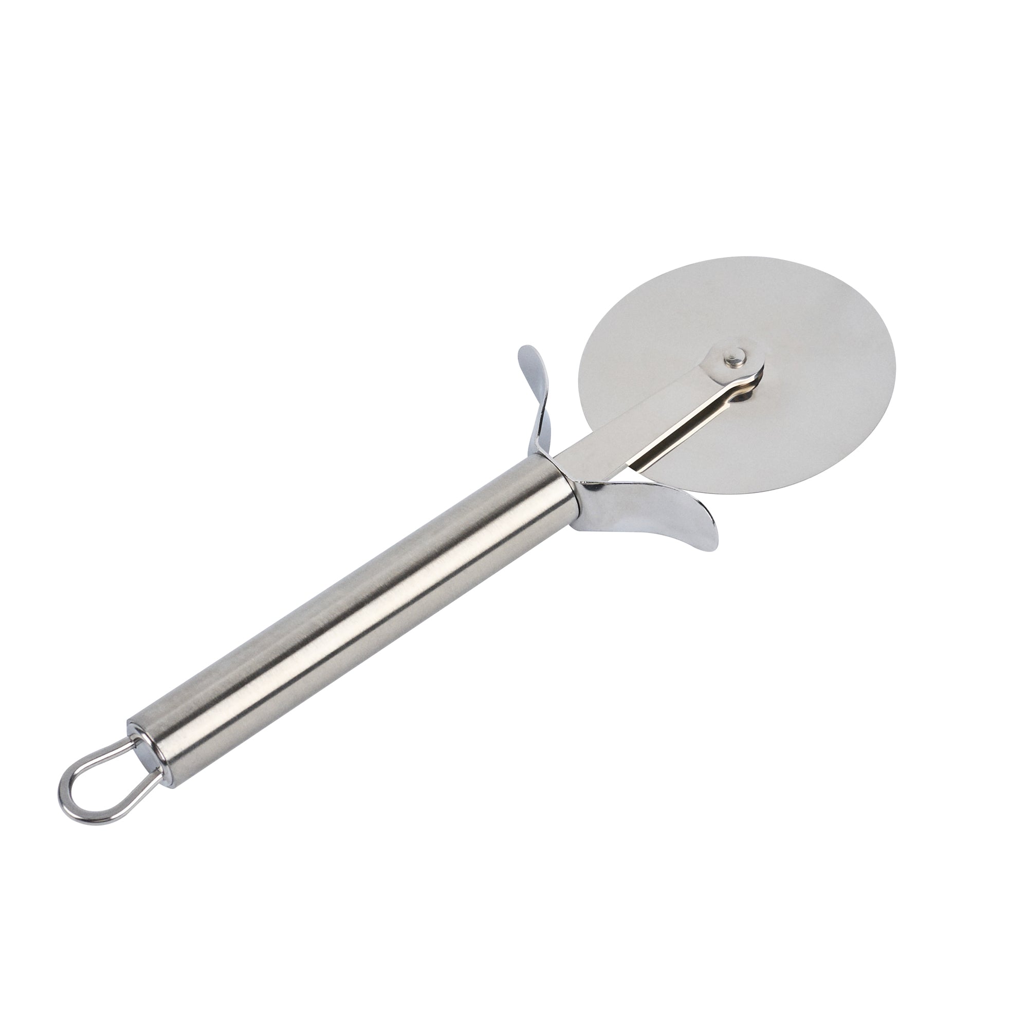 German Standard Stainless Steel Pizza Wheel - with Finger Guard - 7 3/4'' x 2 1/2'' - 6 count box