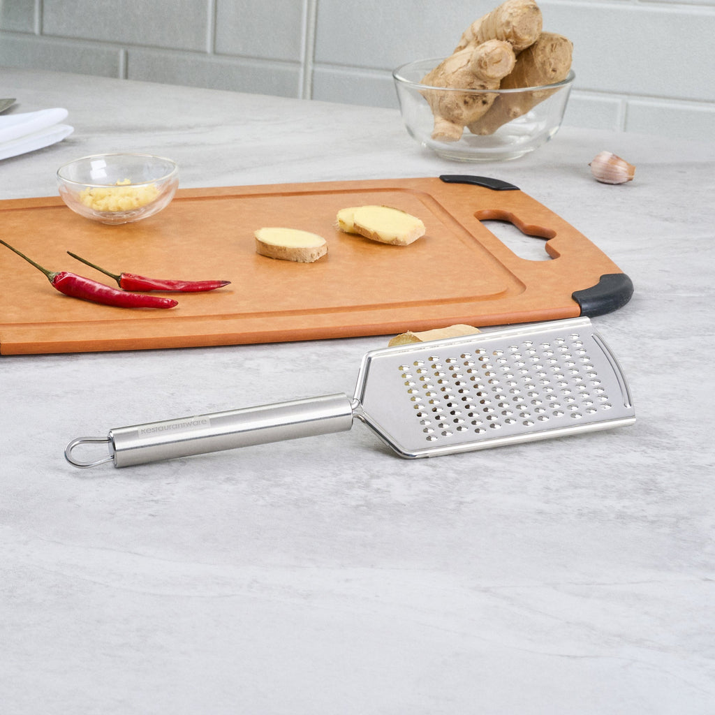German Standard Stainless Steel Fine Grater - 9 3/4'' - 24 count box